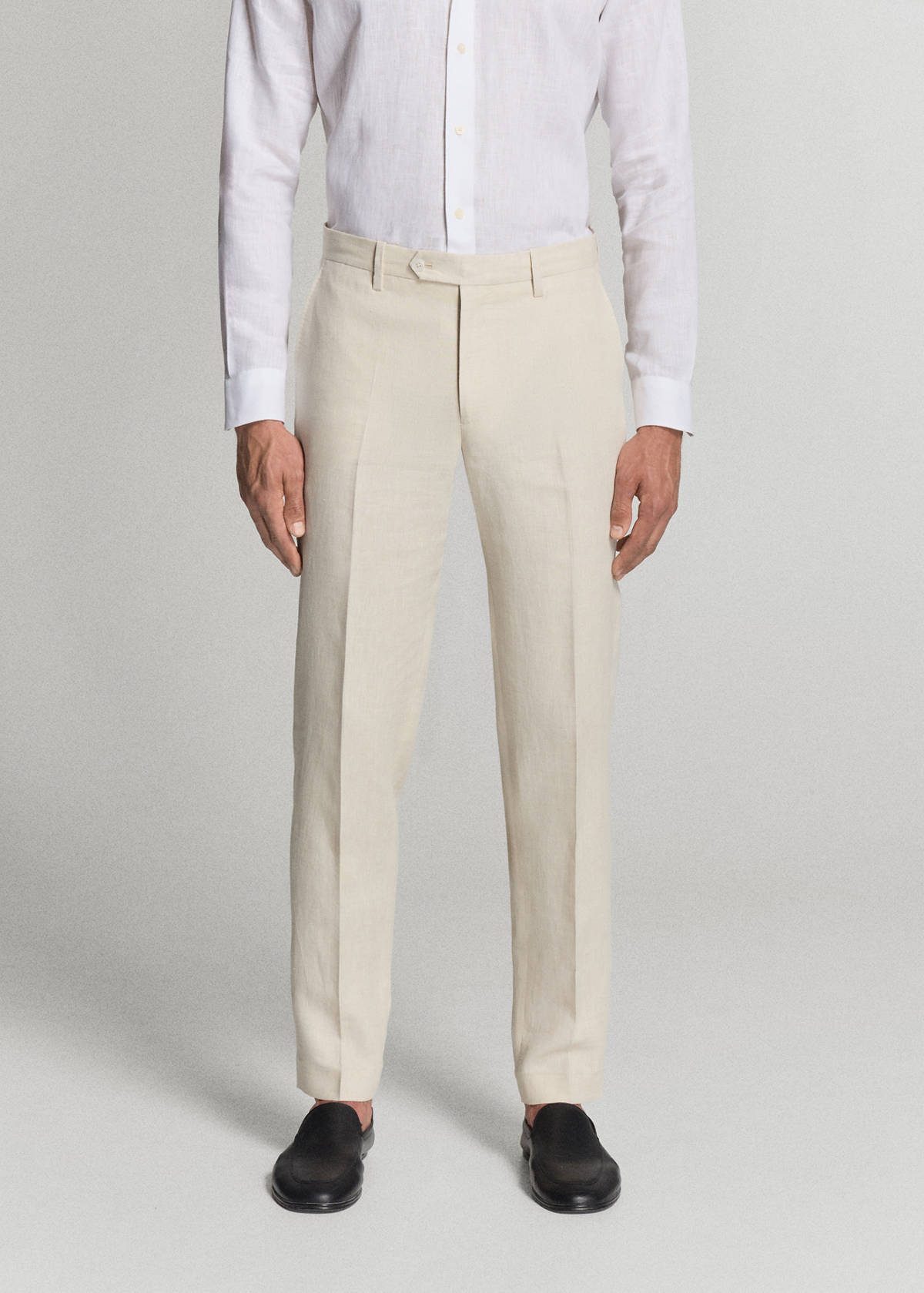 Amalfi slim fit suit trousers — Ecru