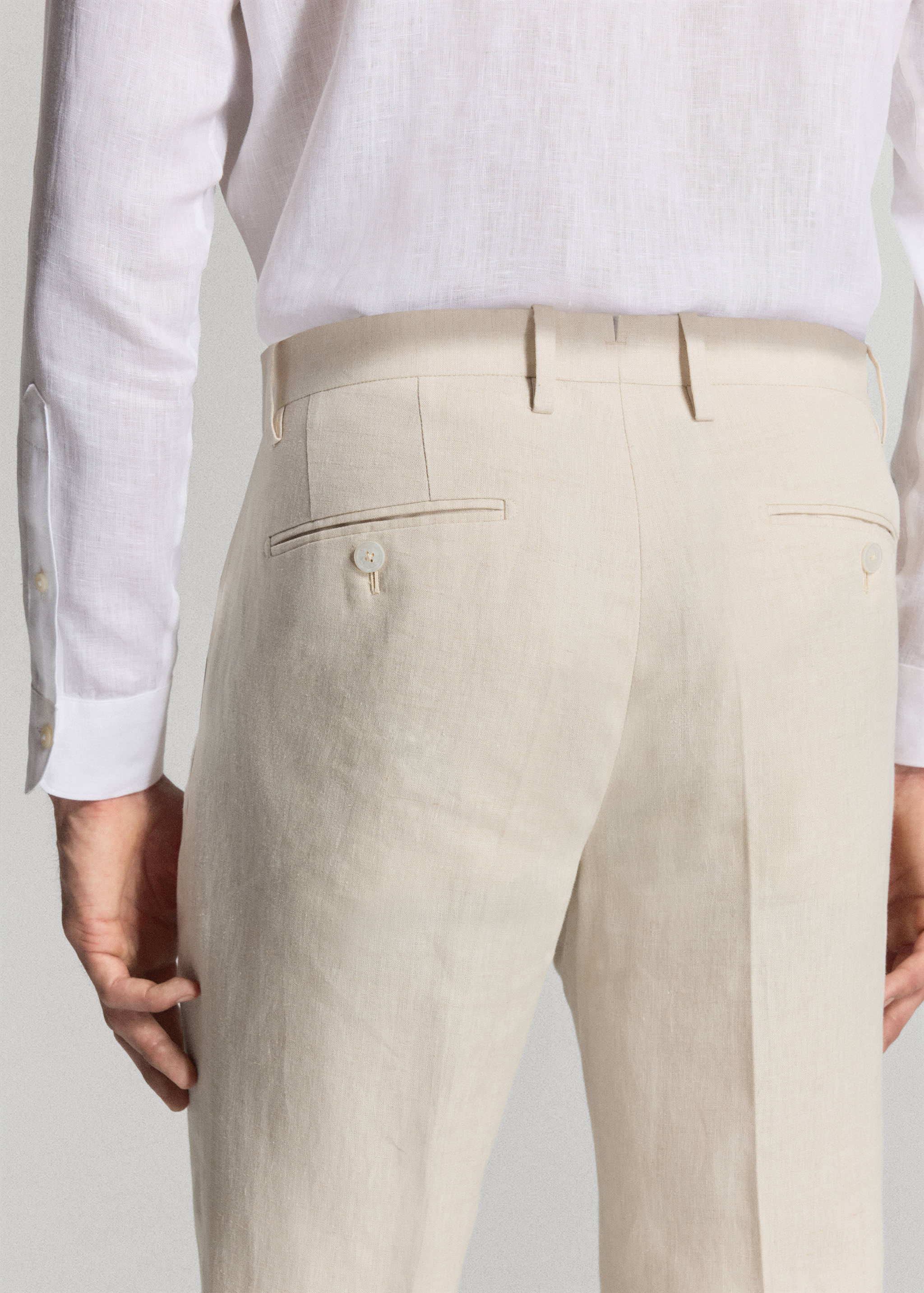 Pantalón traje Amalfi 100% lino slim fit - Detalle del artículo 3
