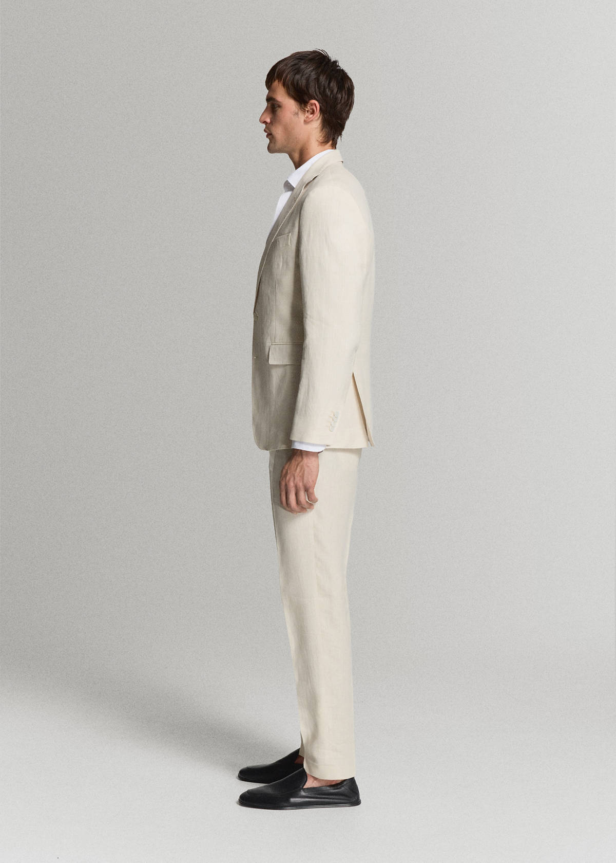 Amalfi slim fit suit trousers — Ecru