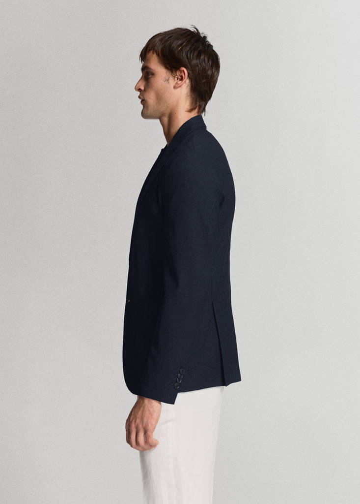 Slim-fit jacket with pockets — Navy
