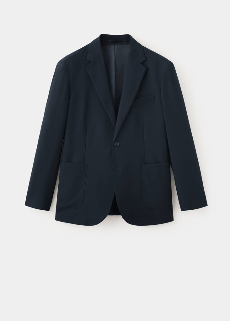 Slim-fit jacket with pockets — Navy