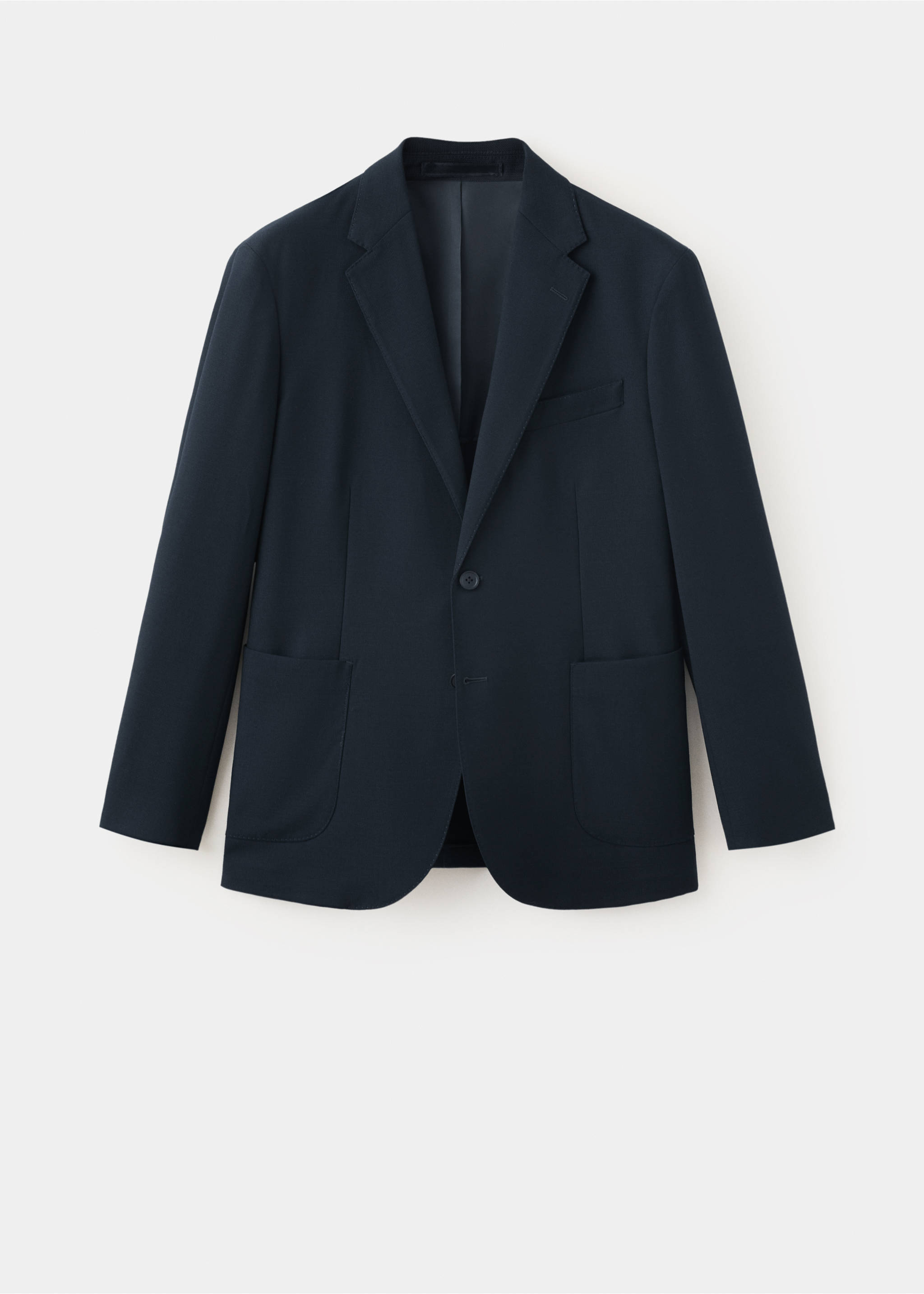 Slim-fit jacket with pockets - Article without model, Navy. Ref: 37091390-00.