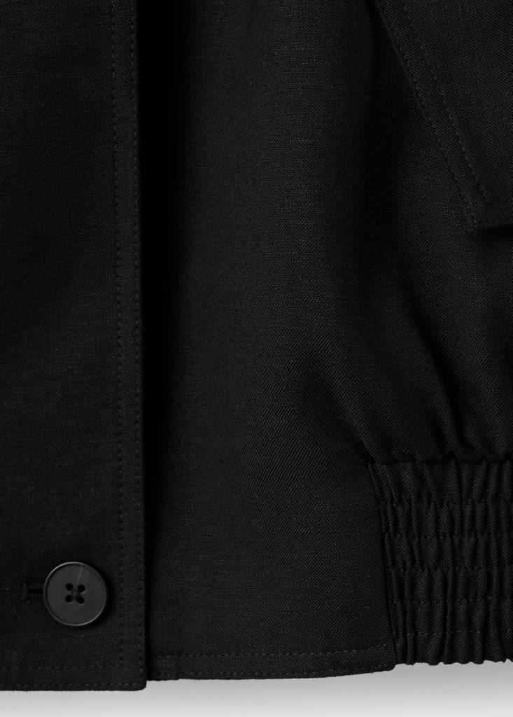 Funnel-neck bomber jacket — Black