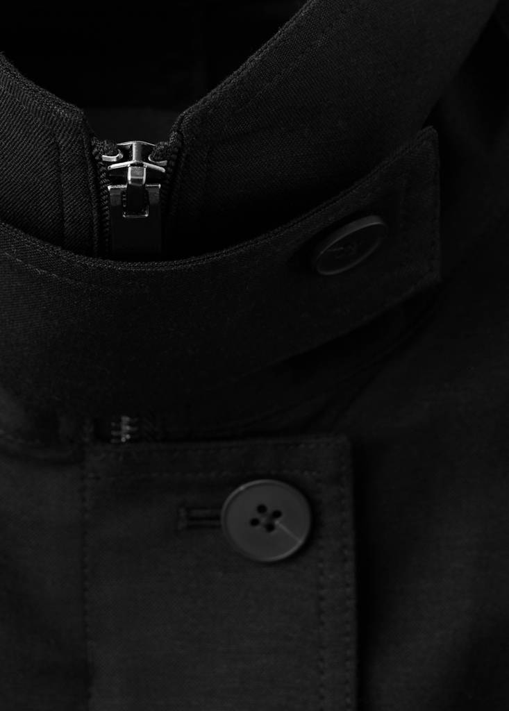 Funnel-neck bomber jacket — Black