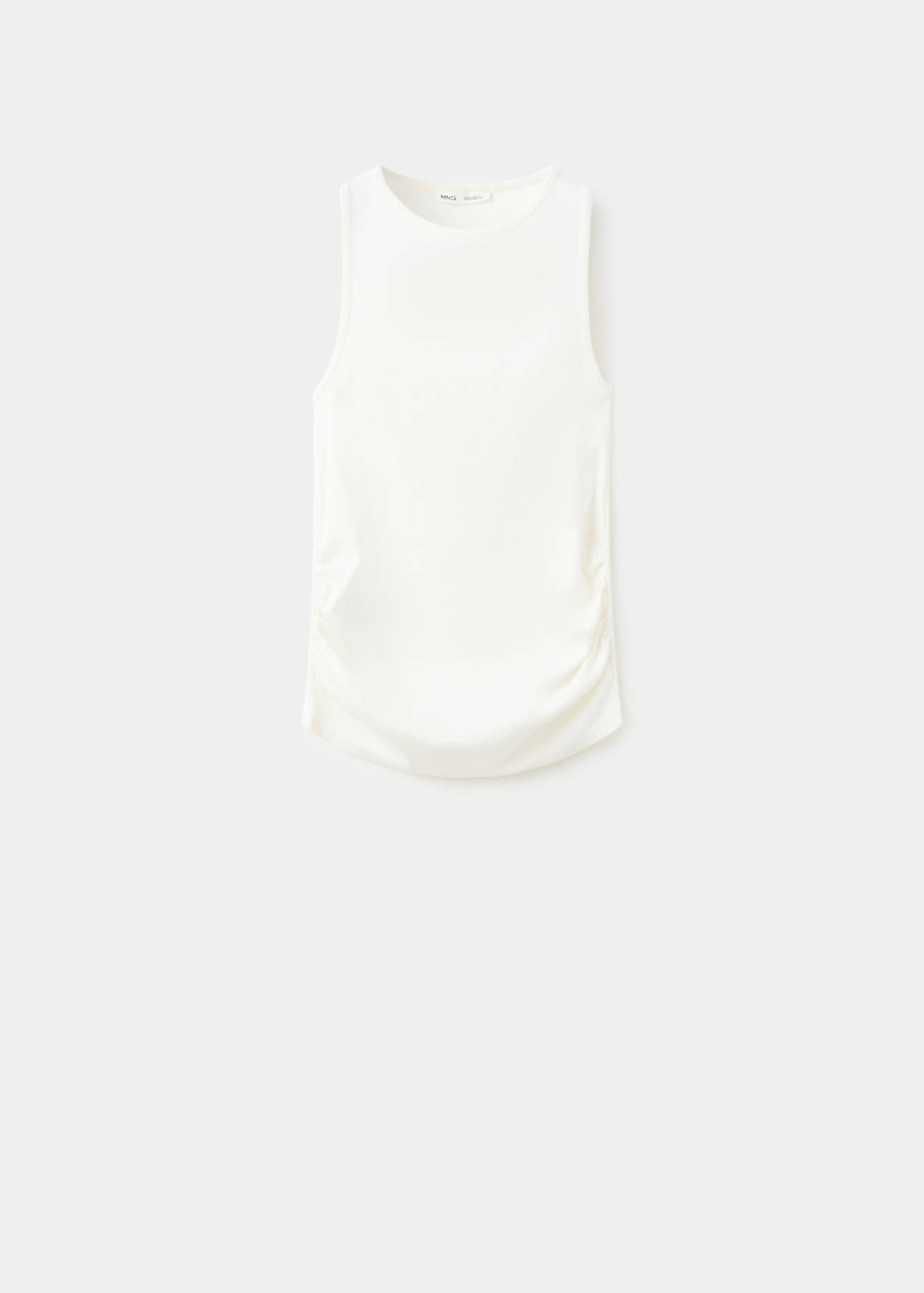 Ruched detail top — White