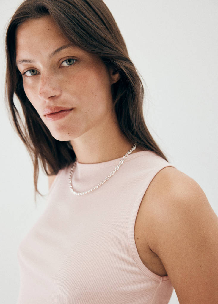 Ruched detail top — Pastel Pink