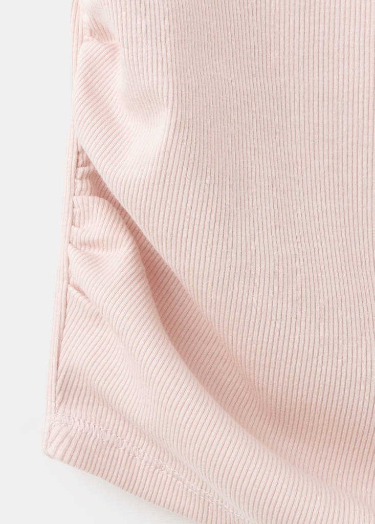 Ruched detail top — Pastel Pink
