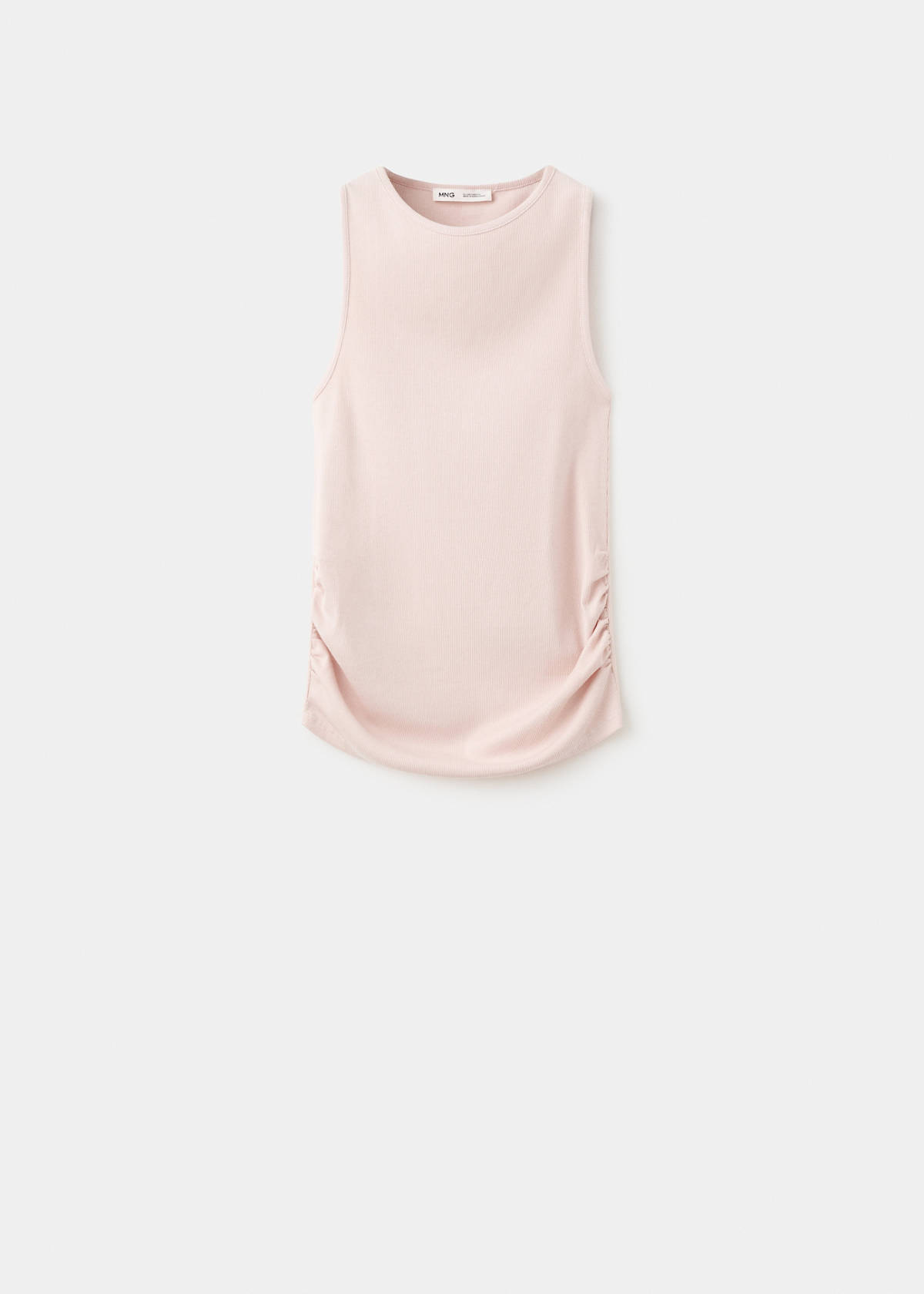 Ruched detail top — Pastel Pink