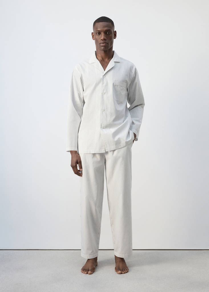 Striped pyjama pack — Grey