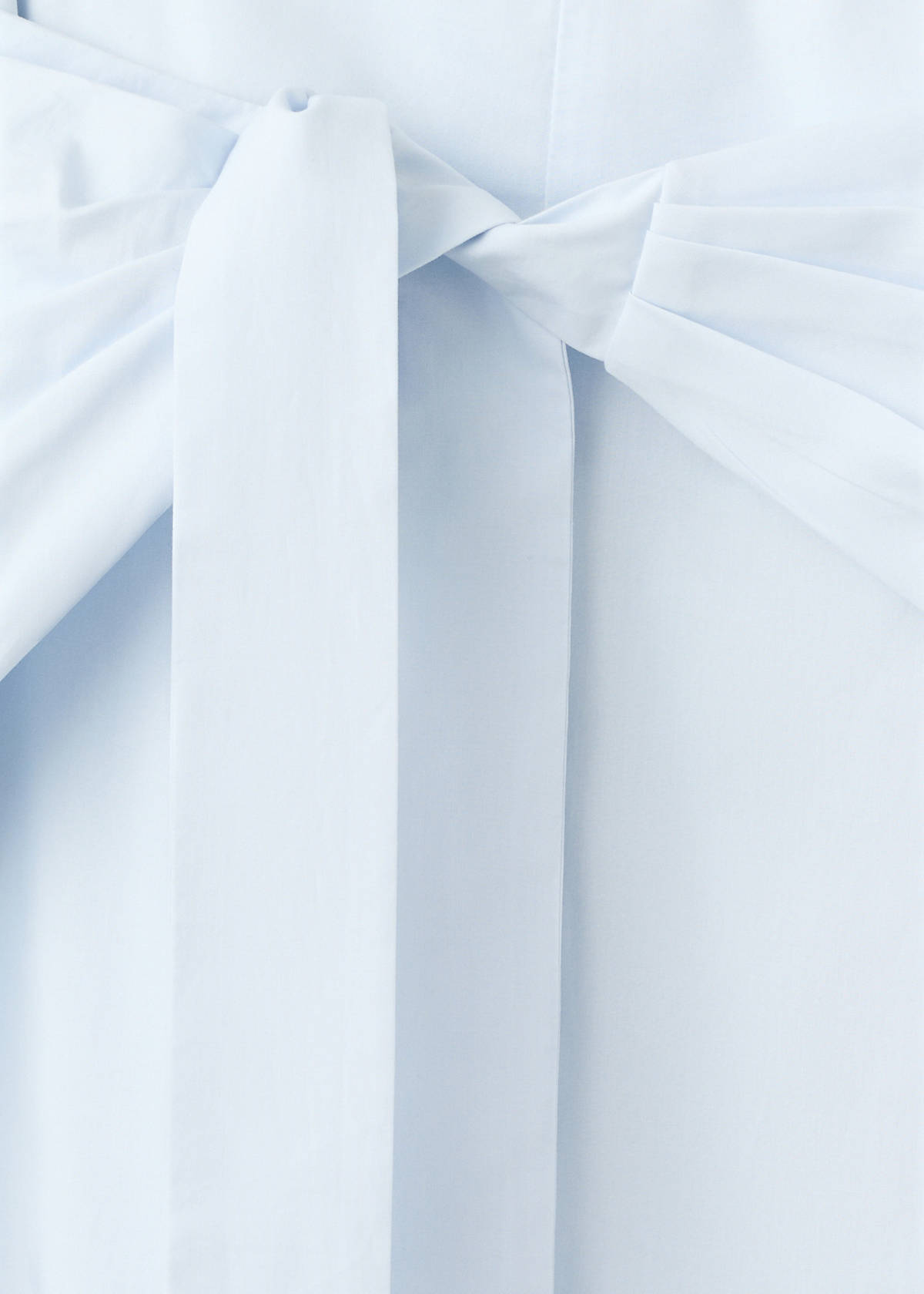 Straight-leg trousers with detachable scarf — Sky Blue