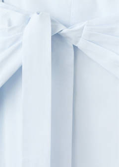 Straight-leg trousers with detachable scarf — Sky Blue 8