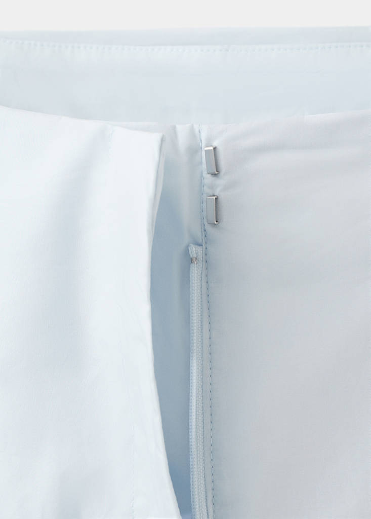 Straight-leg trousers with detachable scarf — Sky Blue