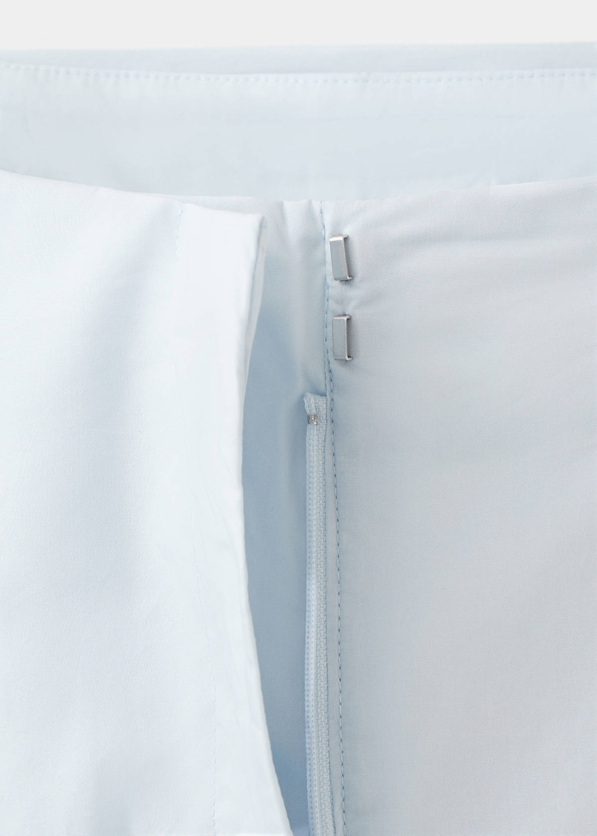Straight-leg trousers with detachable scarf — Sky Blue