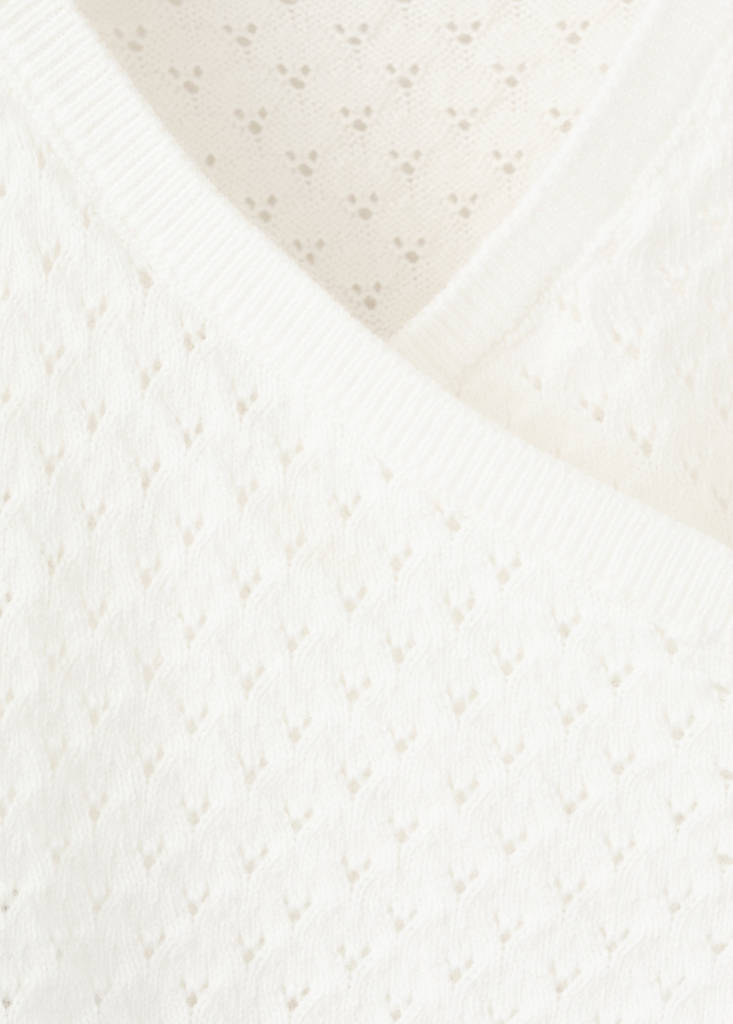 Openwork knit cardigan — Off White