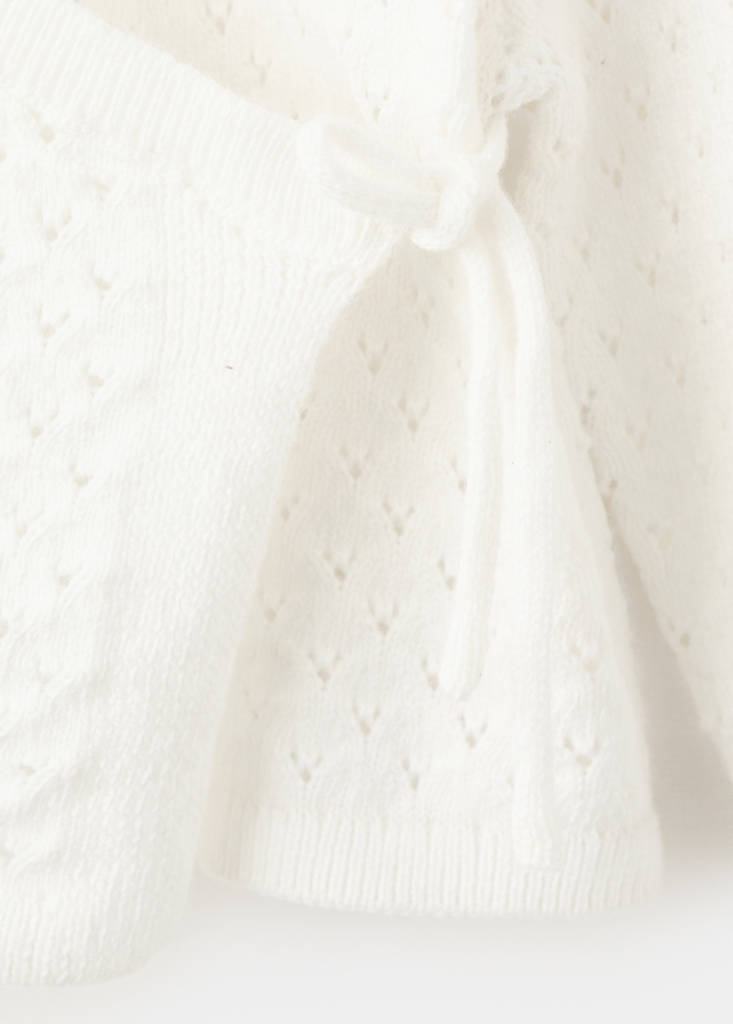 Openwork knit cardigan — Off White