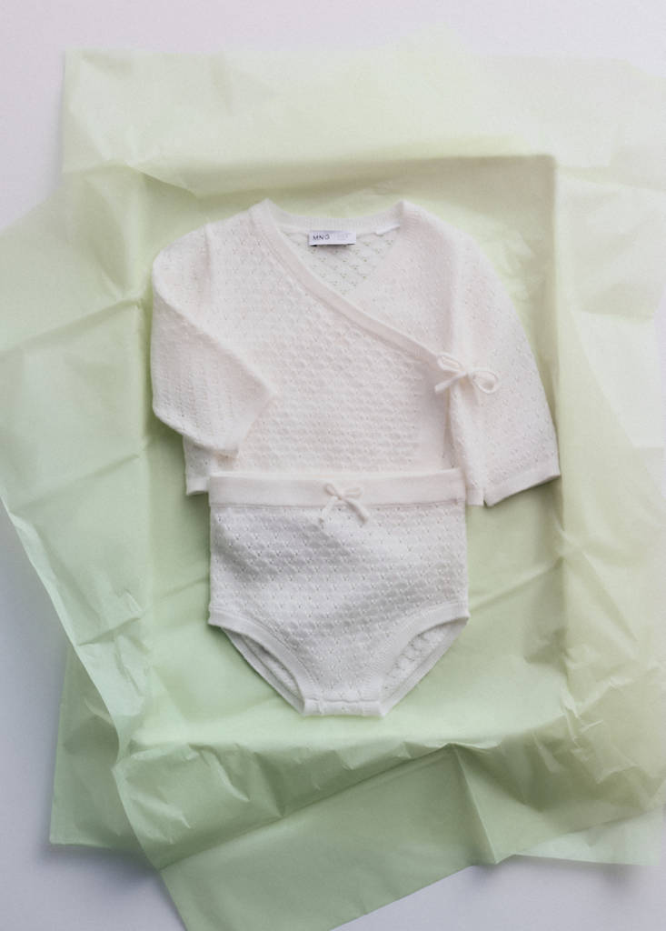 Openwork knit cardigan — Off White