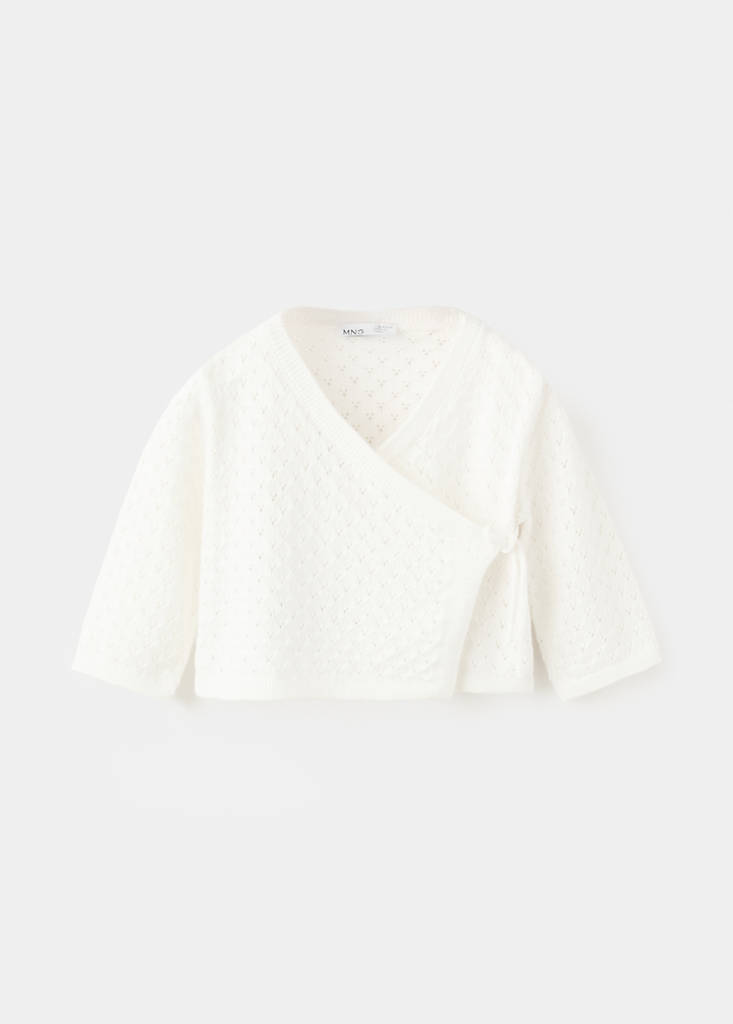 Openwork knit cardigan — Off White
