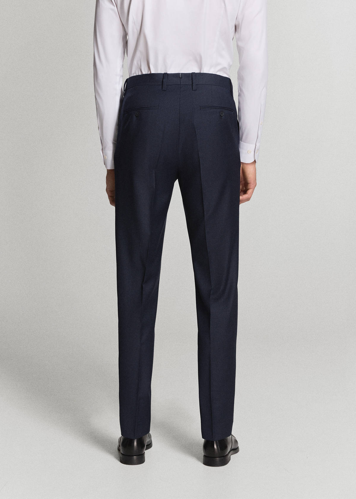 Turin suit trousers, 100% virgin wool, slim fit — Dark Navy