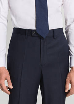 Turin suit trousers, 100% virgin wool, slim fit — Dark Navy 4
