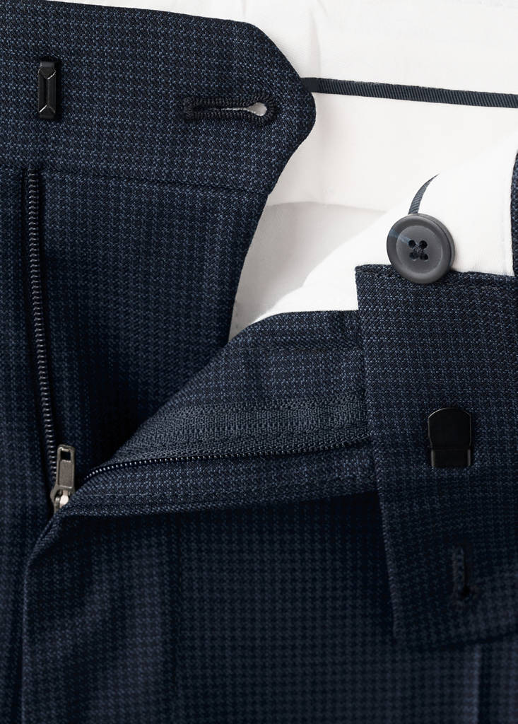 Turin 100% wool suit trousers — Dark Navy