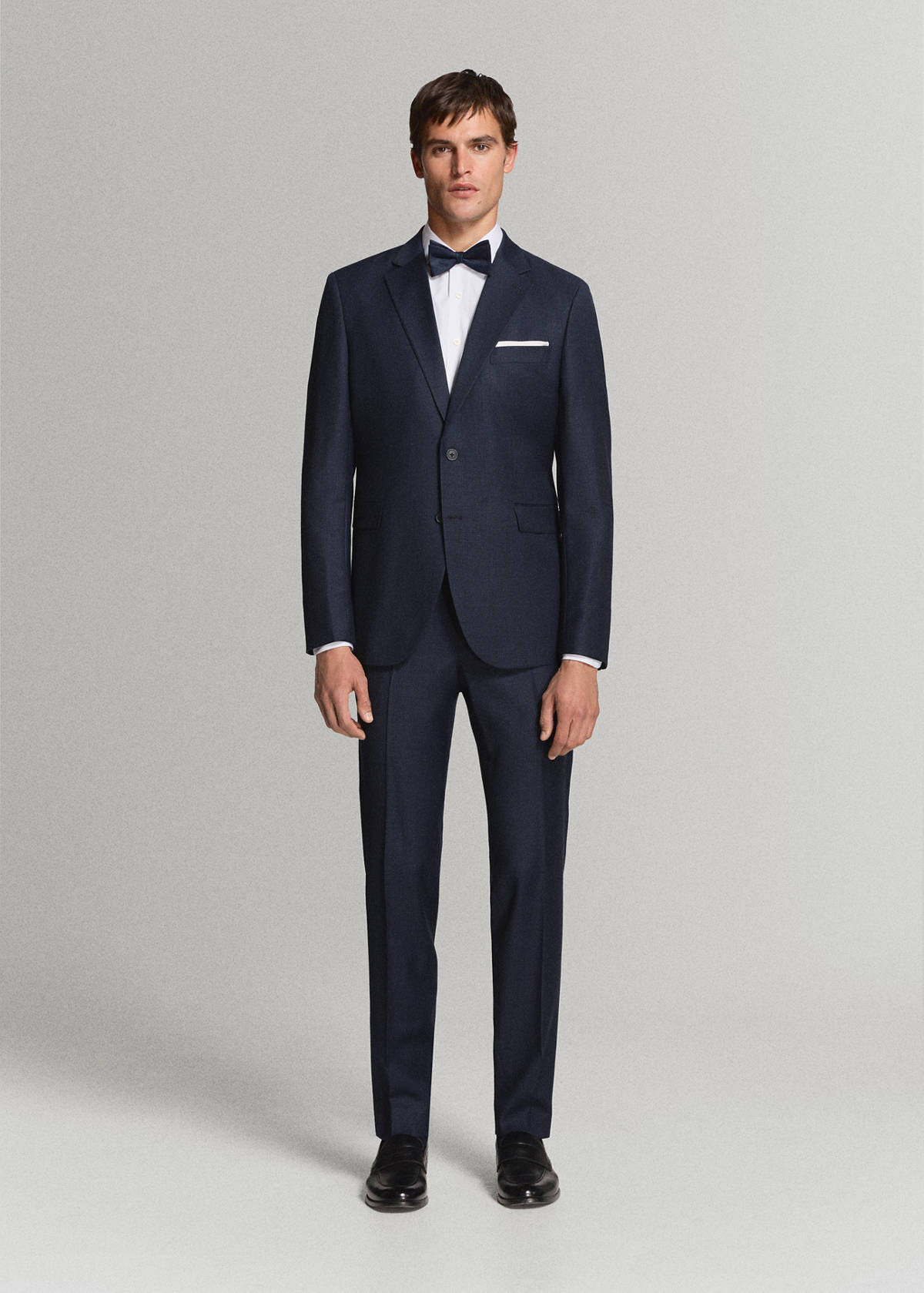 Turin suit trousers, 100% virgin wool, slim fit — Dark Navy