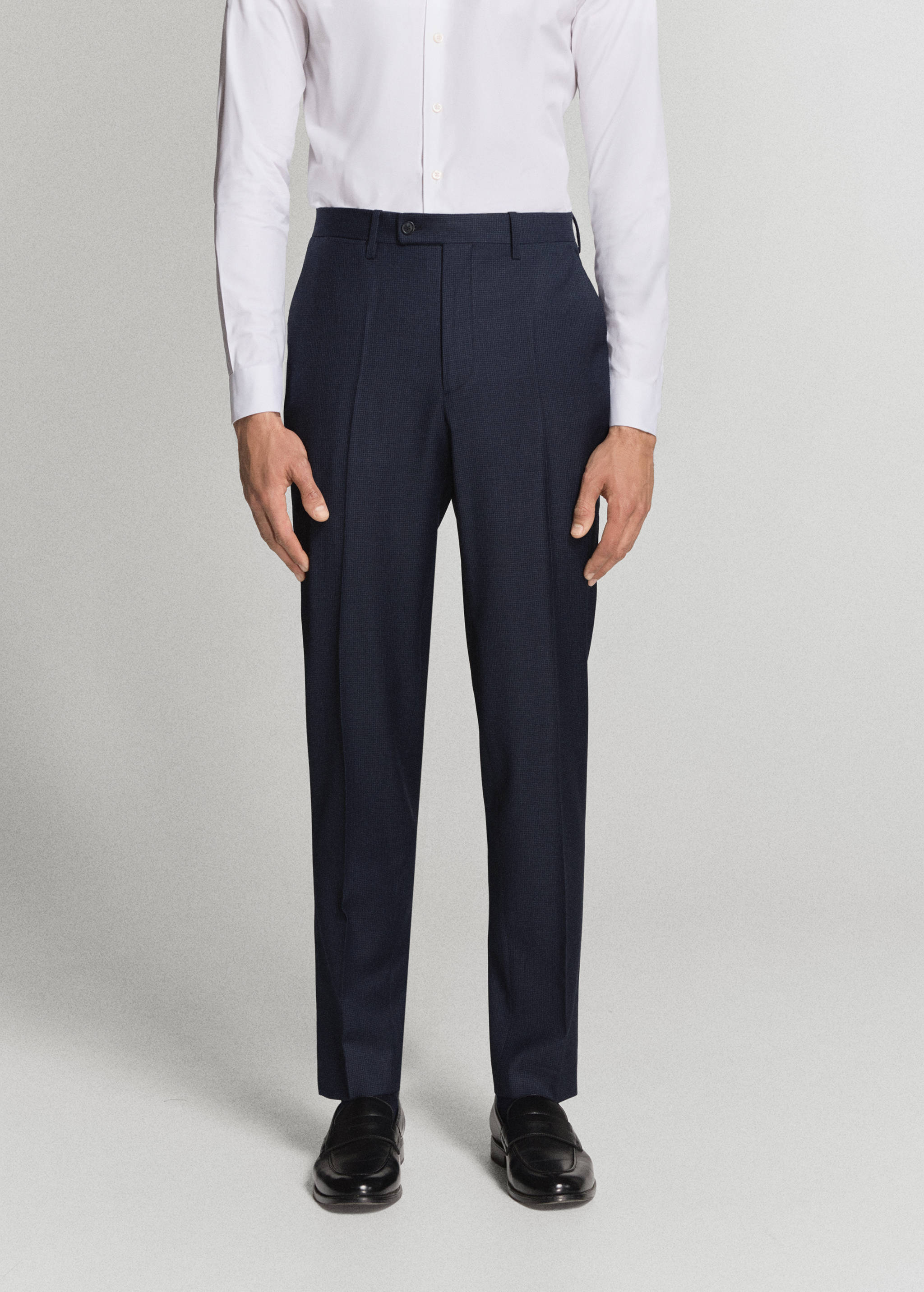 Turin 100% wool suit trousers - Medium plane