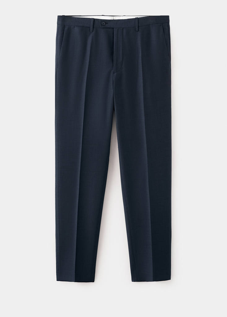 Turin 100% wool suit trousers — Dark Navy