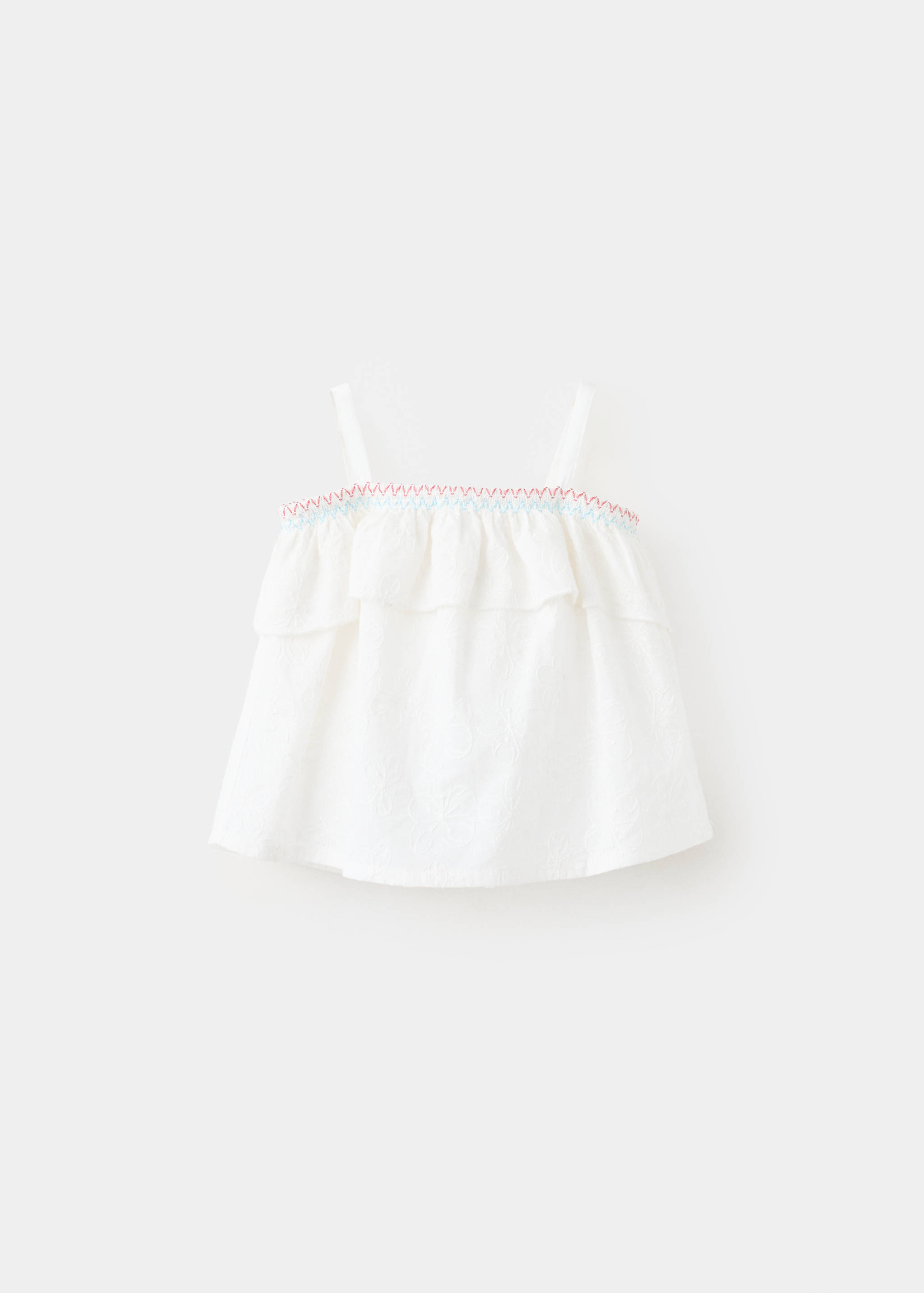 Cotton blouse with embroidered details - Article without model
