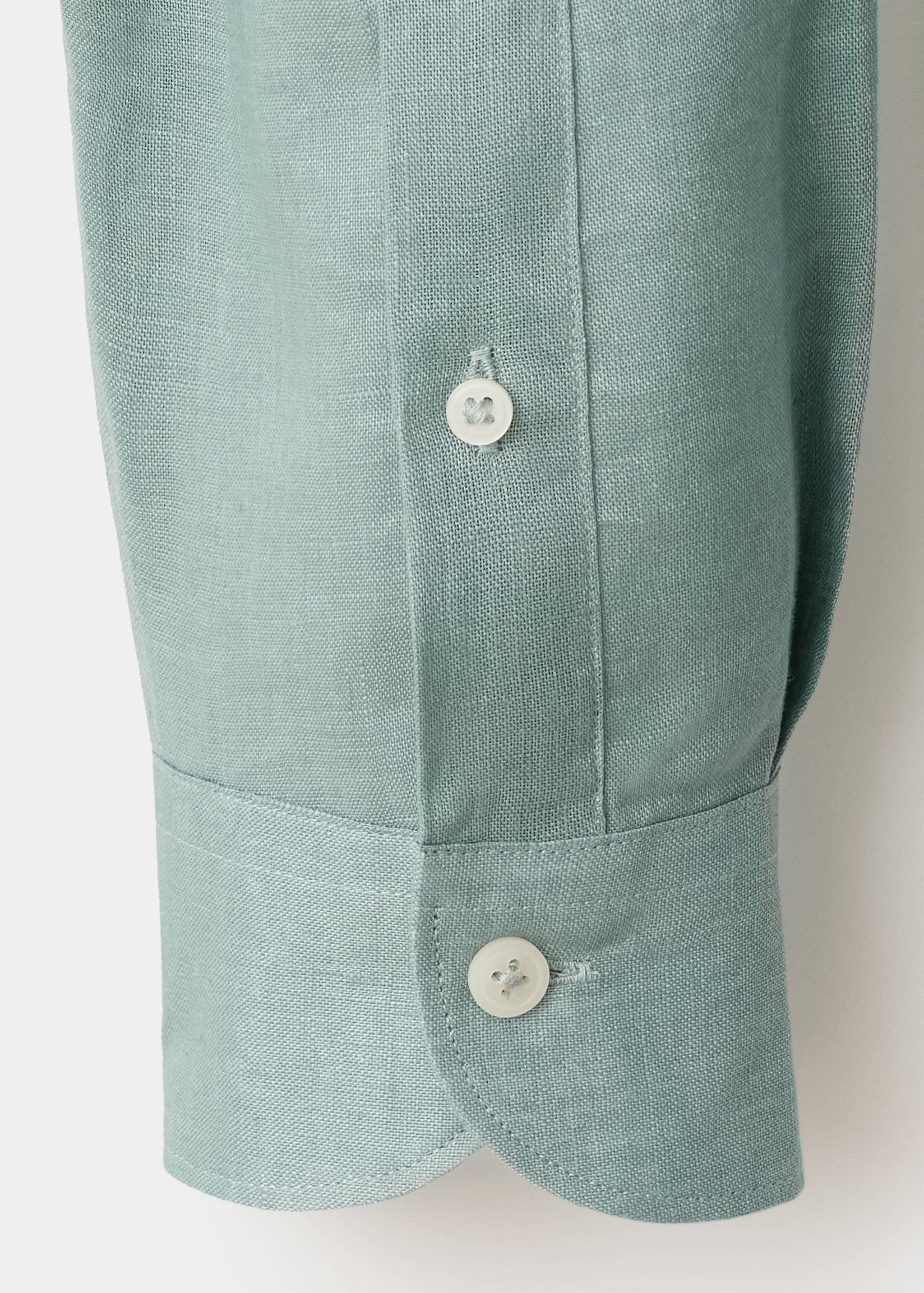 Regular-fit 100% linen shirt - Details of the article 0