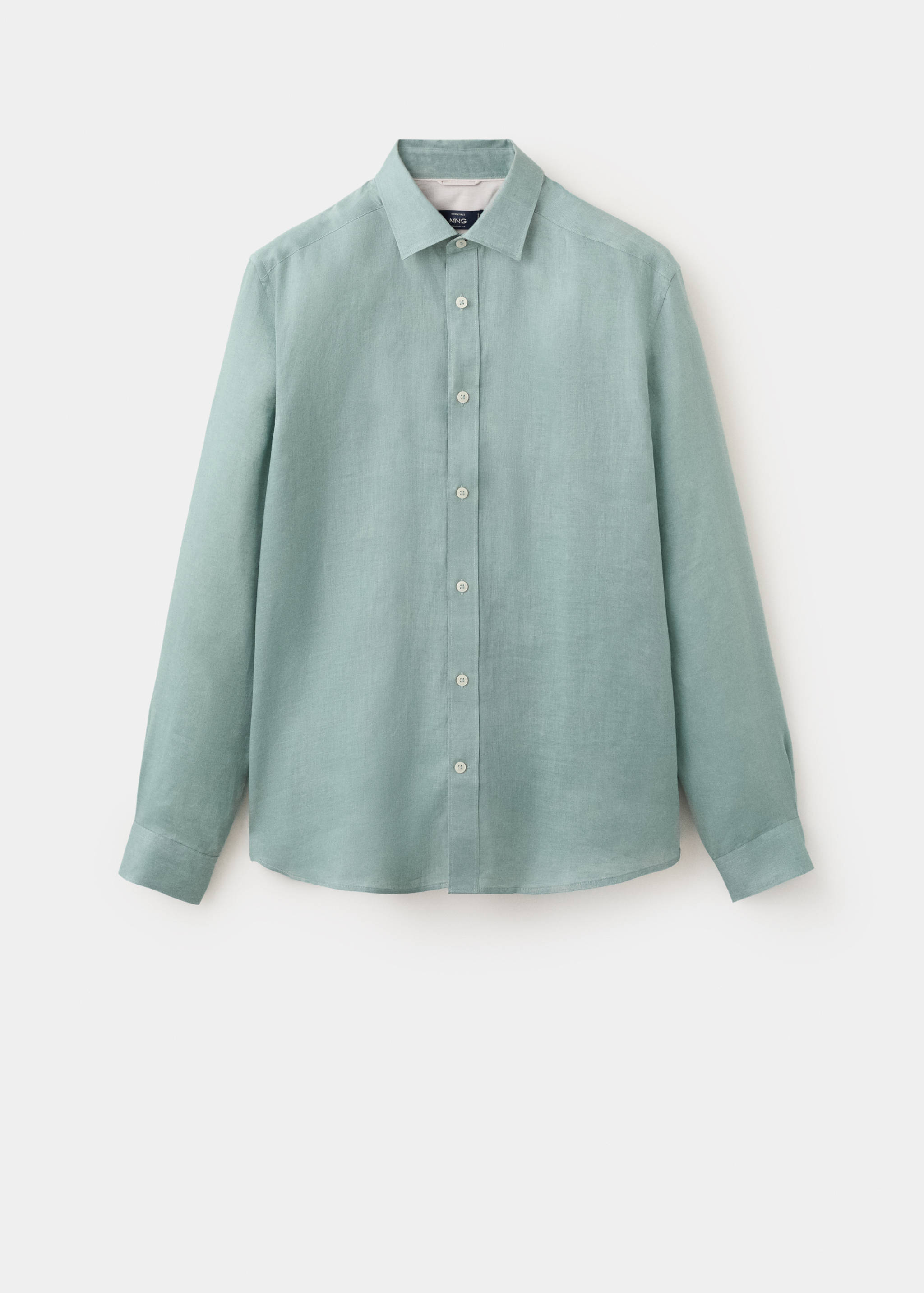 Regular-fit 100% linen shirt - Article without model