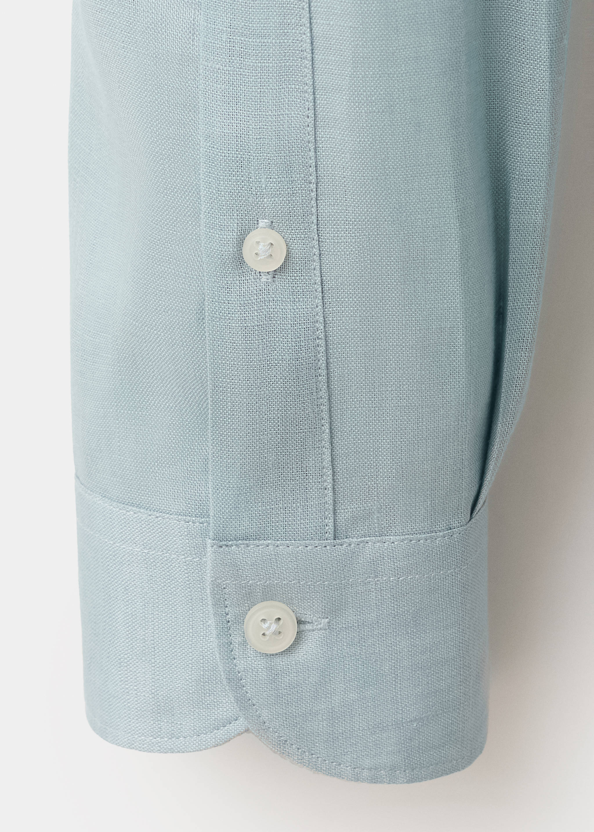 Regular-fit 100% linen shirt - Details of the article 0