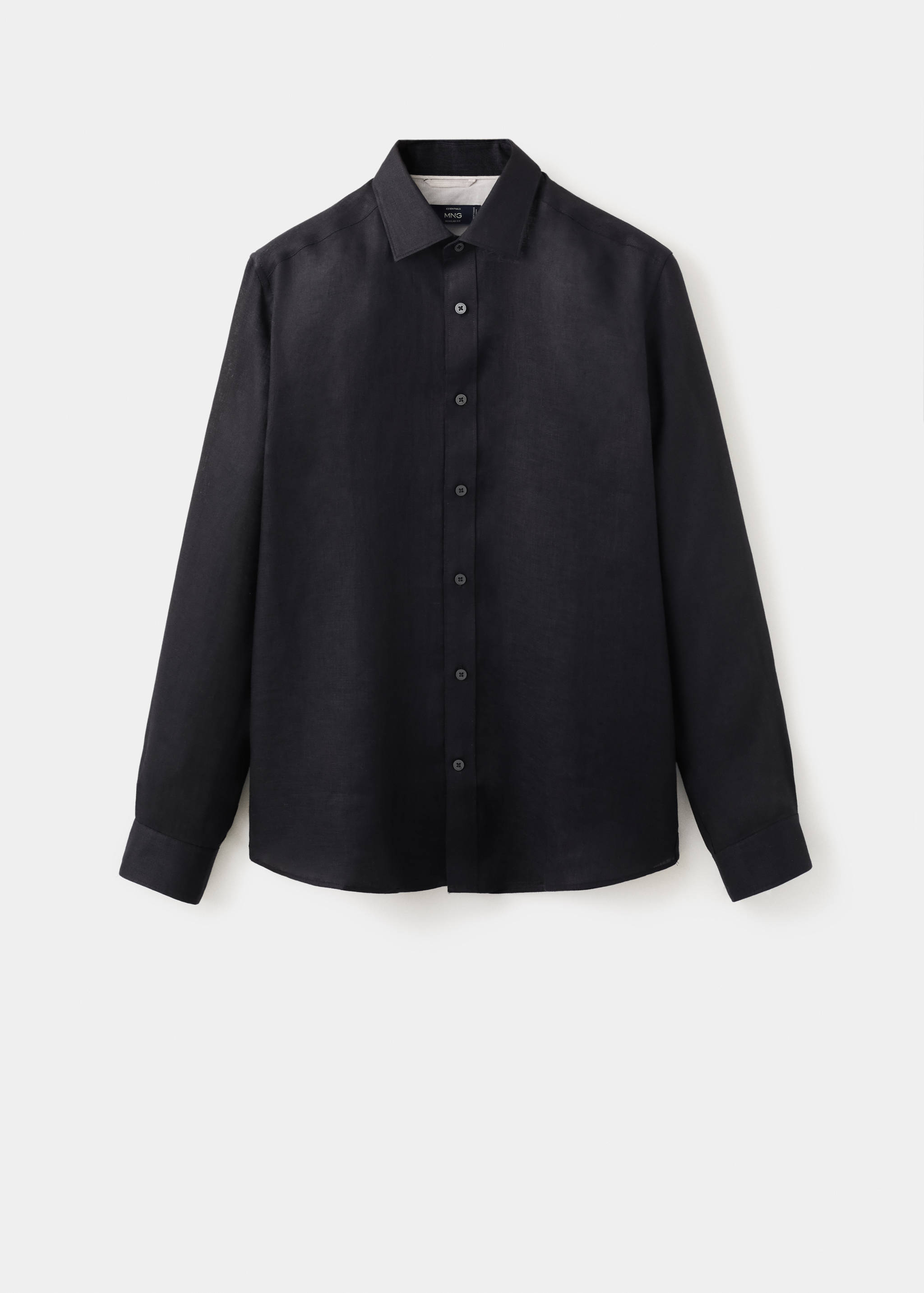 Regular-fit 100% linen shirt - Article without model