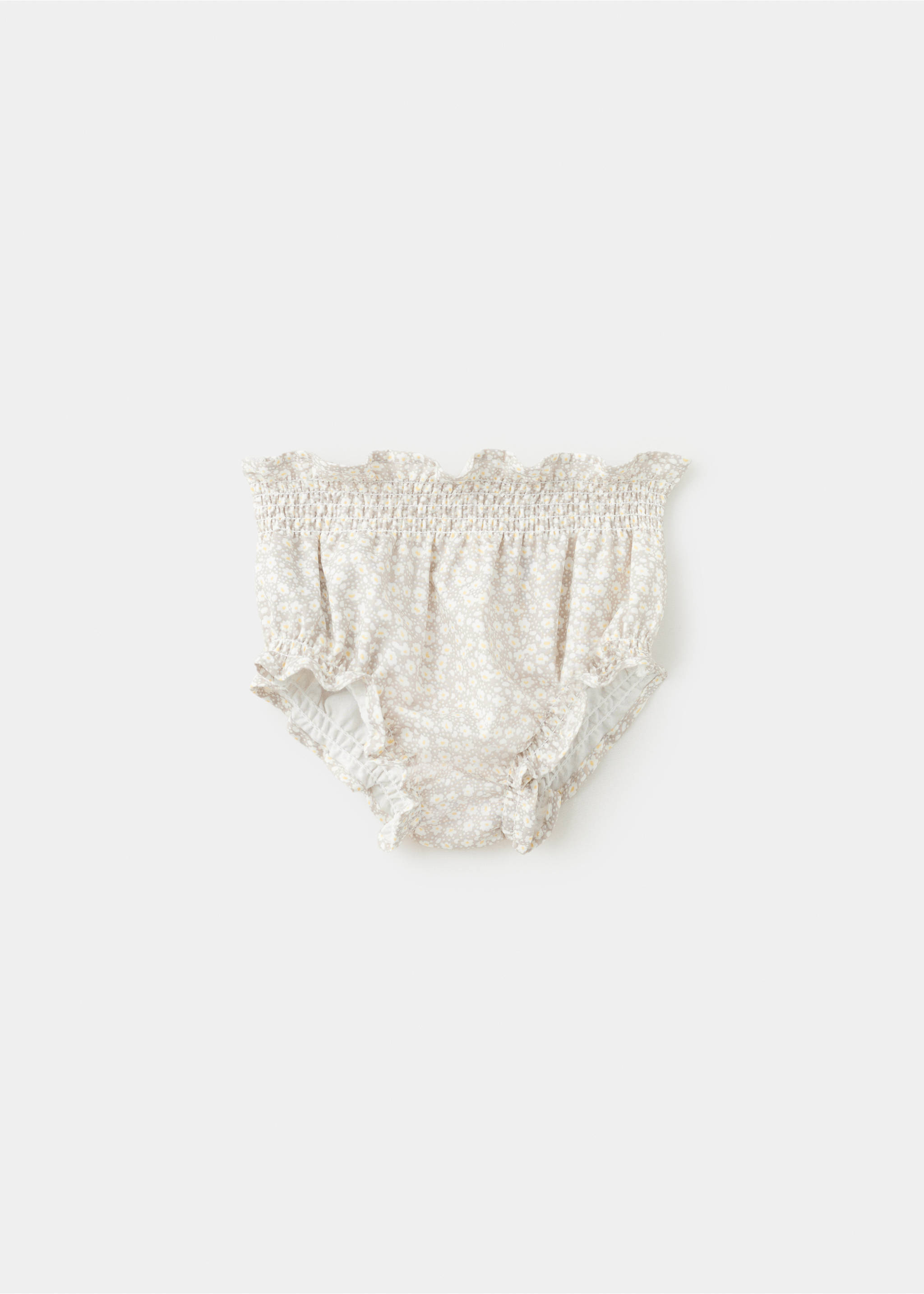 Floral-print shorts - Article without model, Grey. Ref: 37091406-00.