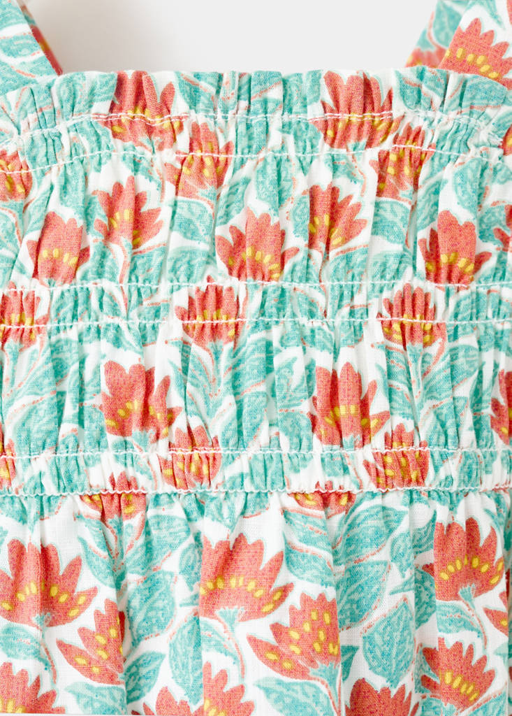 Floral-print romper suit — Off White