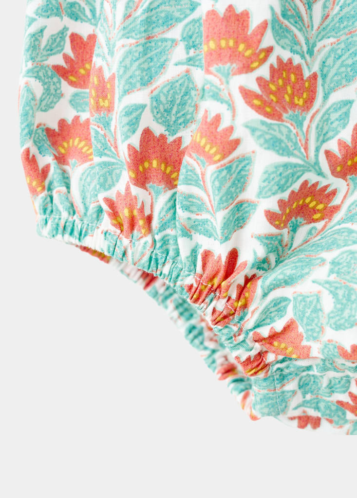 Floral-print romper suit — Off White