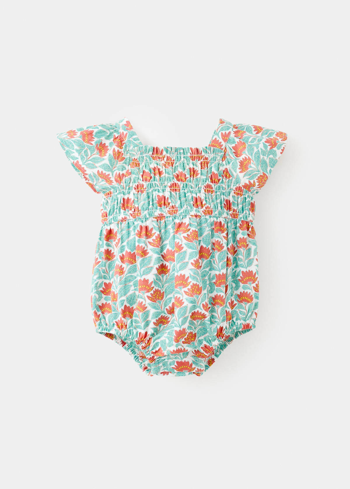 Floral-print romper suit — Off White