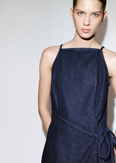 Strappy dress with tie detail — Open Blue 1