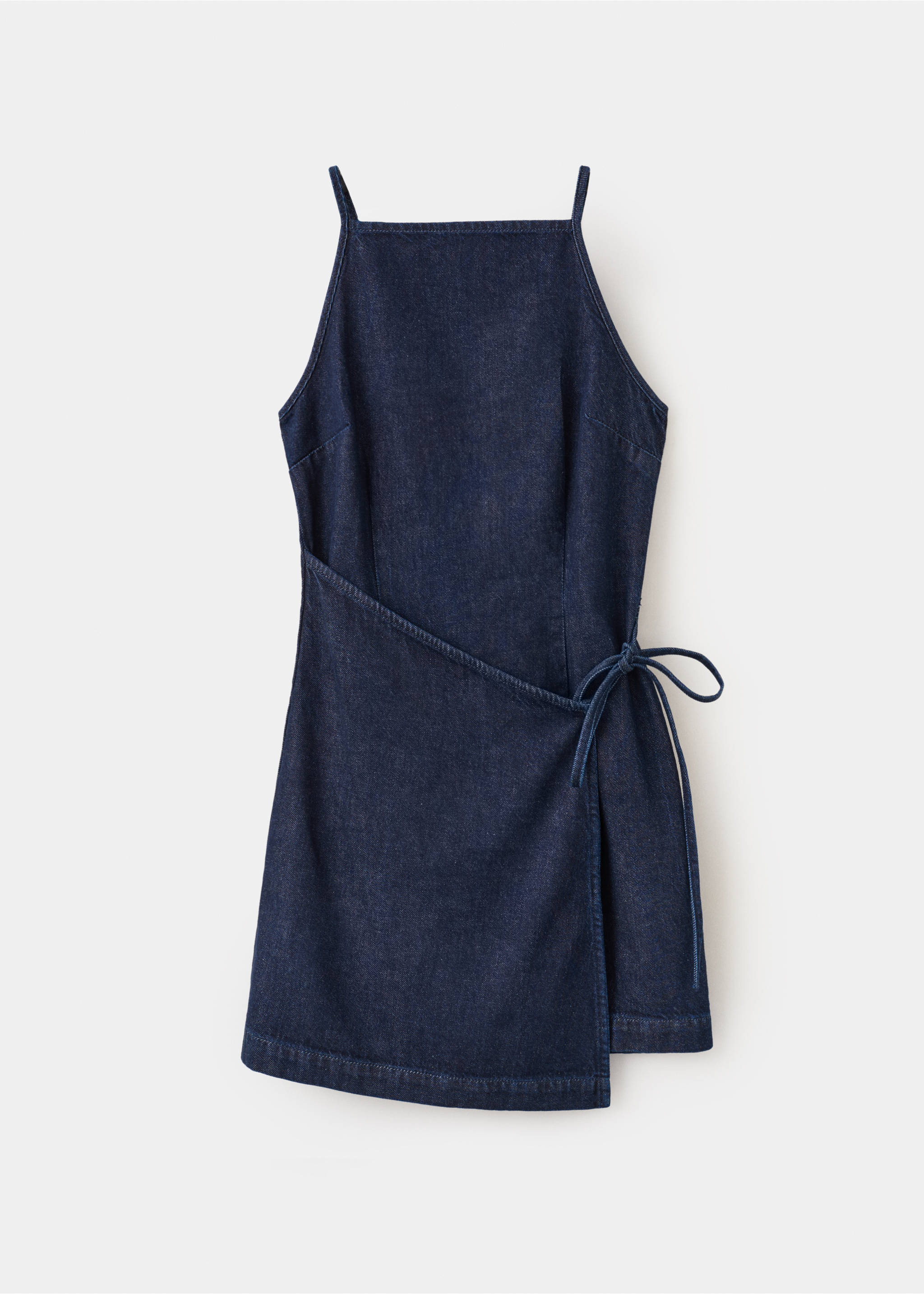 Robe à bretelles avec détail nœud - Article sans modèle, Bleu. Ref: 37091410-00.