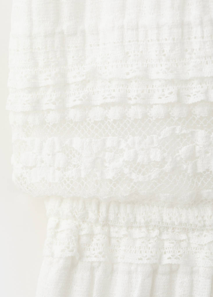 Lace halter top — White