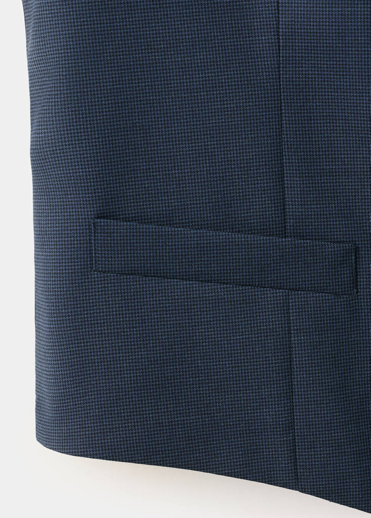 Paris slim fit suit gilet — Ink Blue