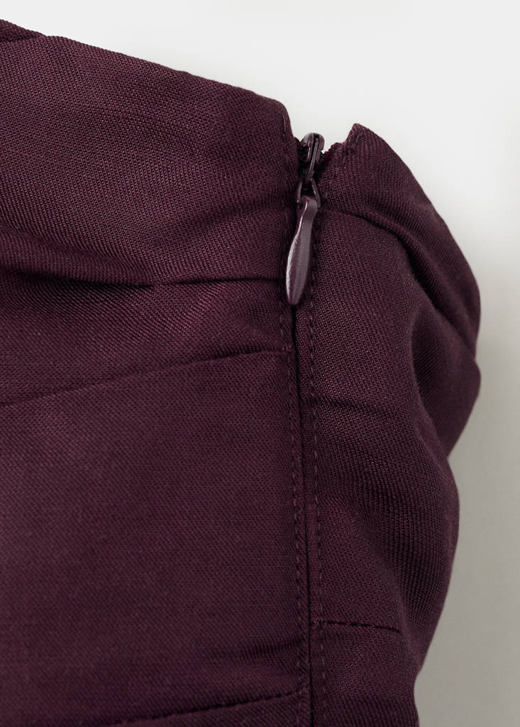 Linen bandeau jumpsuit — Wine