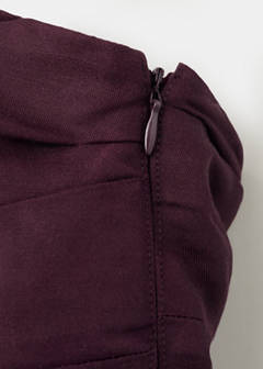 Linen bandeau jumpsuit — Wine 5
