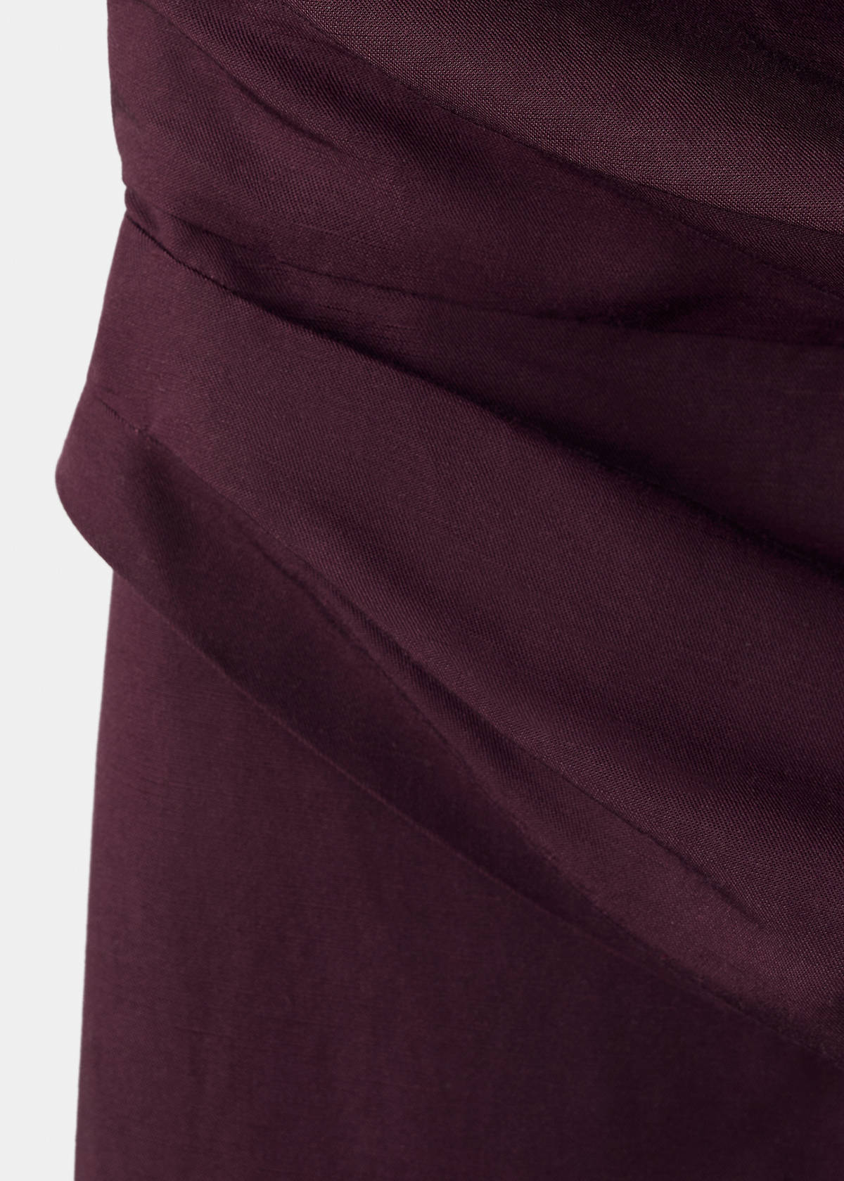 Linen bandeau jumpsuit — Wine
