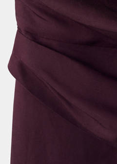 Linen bandeau jumpsuit — Wine 6