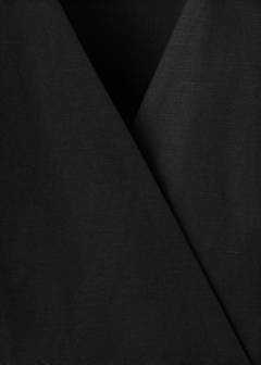 Linen blend cross-over jumpsuit — Black 7