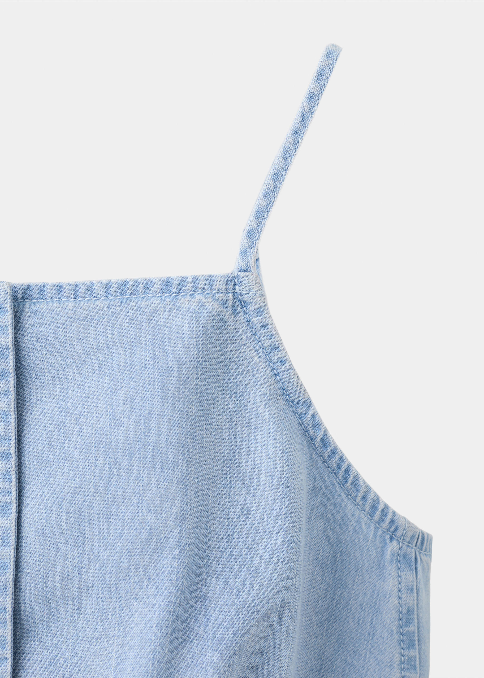 Midi skirt in a linen-cotton blend - Details of the article 8, Blue. Ref: 37091415-00.
