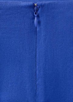 Midi skirt in a linen-cotton blend — Blue 9