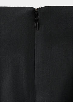 Midi skirt in a linen-cotton blend — Black 7