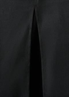 Midi skirt in a linen-cotton blend — Black 8