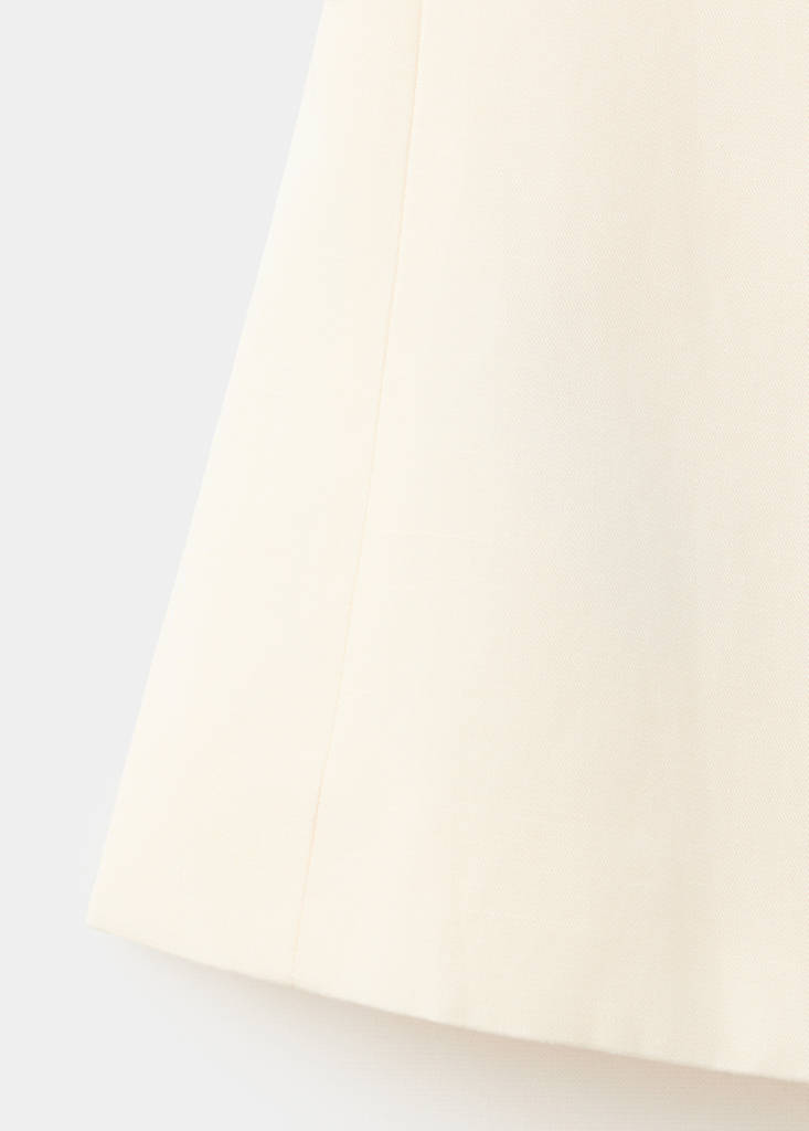Linen strapless top — Off White